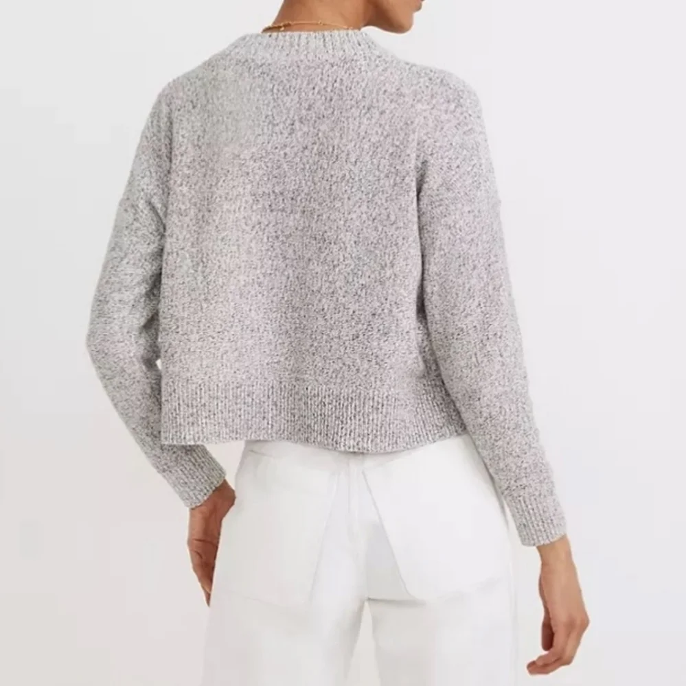 Madewell Broadway Cardigan Button Front Long Sleeve Gray Sweater NWT - Picture 4 of 7